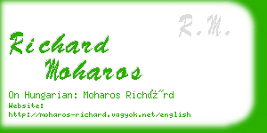 richard moharos business card